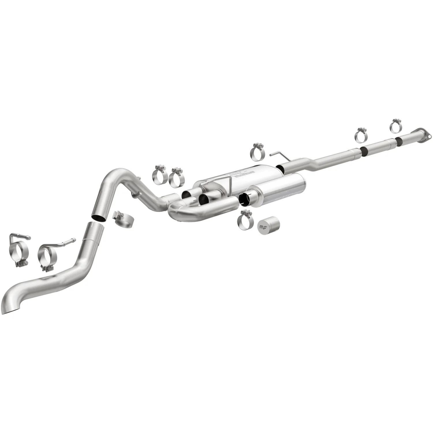 MagnaFlow 2005-2015 Toyota Tacoma Overland Series Cat-Back Performance Exhaust SystemSound ModerateExterior_MildInterior