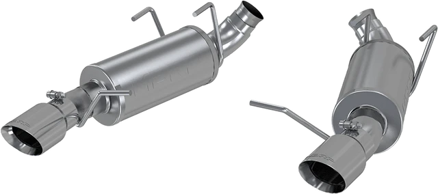 MBRP 11-14 Ford Mustang V6 3in. Dual Muffler Axle Back Split Rear Exhaust System AL