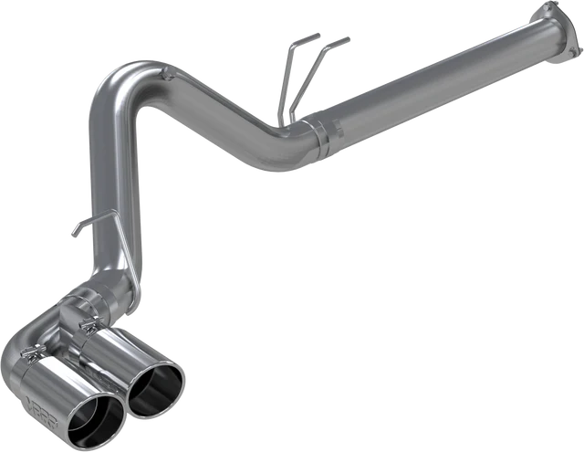 MBRP 11-16 Ford F250/350/450 6.7L 4in Filter Back Dual Single Side Exit 5in Tips T409 Exhaust