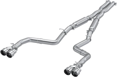 MBRP 15-16 Dodge Challenger RT 5.7L Aluminized Steel 3in Dual Rear Cat-back Quad Tips - Street