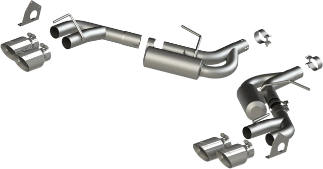 MBRP 16-23 Chevrolet Camaro V6 2.5in AL NPP Dual Axle Back Exhaust w/ 4in Quad Dual Wall Tips