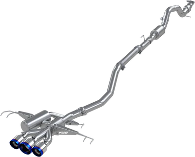 MBRP 17-21 Honda Civic Type R 2.0L T304 SS 3in Cat-Back w/Triple Center Out- Burnt Ends/Carbon Tips