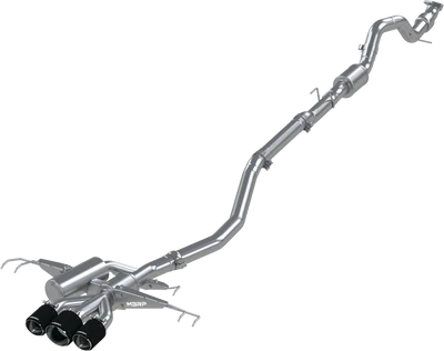 MBRP 17-21 Honda Civic Type R 2.0L T304 SS 3in Cat-Back w/Triple Center Outlet- Carbon Fiber Tips