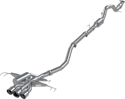 MBRP 17-21 Honda Civic Type R 2.0L T304 Stainless Steel 3.0in Cat-Back w/Triple Center Outlet