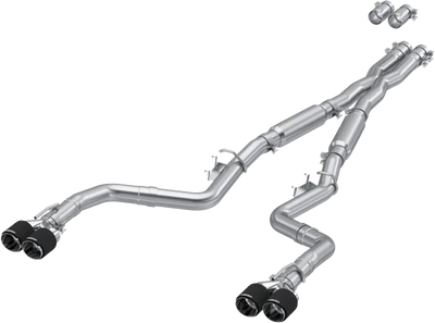 MBRP 17-23 Dodge Challenger 5.7L/6.2L/6.4L Carbon Fiber Quad Tip T304 Catback Exhaust