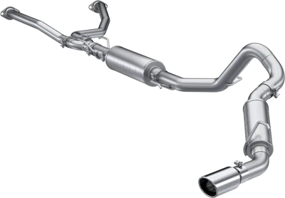 MBRP 22-23 Toyota Tundra 3.5L Dual Cat-back 4in Single Side Exit Rolled Tip - Aluminized Steel