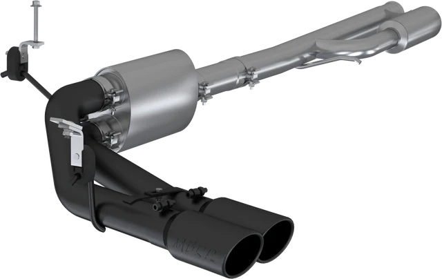 MBRP 22 Chevrolet Silverado/GMC Sierra 1500 4.5L/5.3L Pre-Axle Dual Side Exite w/ 4in OD Tip- Black Coated